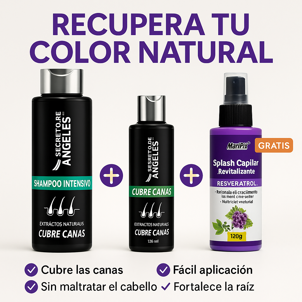 SHAMPOO CUBRECANAS + Splash Crecimiento Capilar 🔥GRATIS🔥 La combinación que tu cabello estaba esperando
