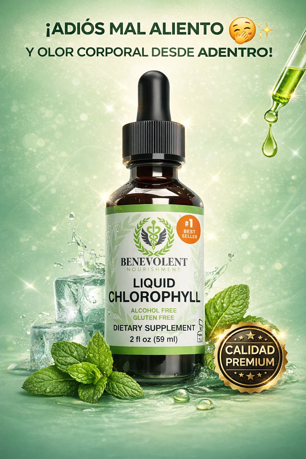 Benevolent Nourishment Liquid Chlorophyll 💚 Adiós mal aliento