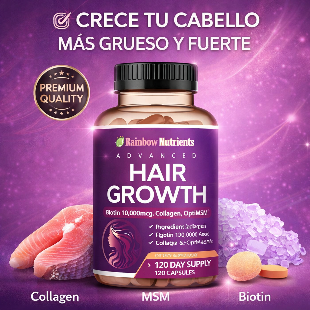 Hair Growth Advanced💜 – Biotina + Colágeno