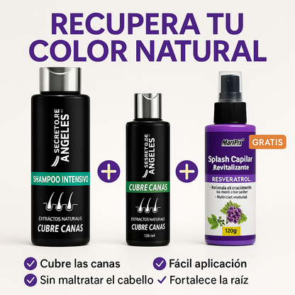 SHAMPOO CUBRECANAS + Splash Crecimiento Capilar 🔥GRATIS🔥 La combinación que tu cabello estaba esperando