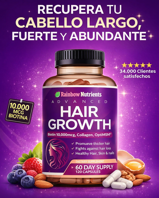 Hair Growth Advanced💜 – Biotina + Colágeno